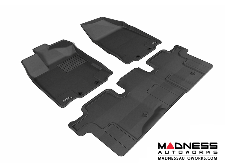 Nissan Pathfinder Floor Mats (Set of 3) - Black by 3D MAXpider